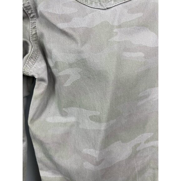 J. Jill Stretch Camouflage Cotton Tencel Size 4P Light Green Tapered Pants - Picture 6 of 8